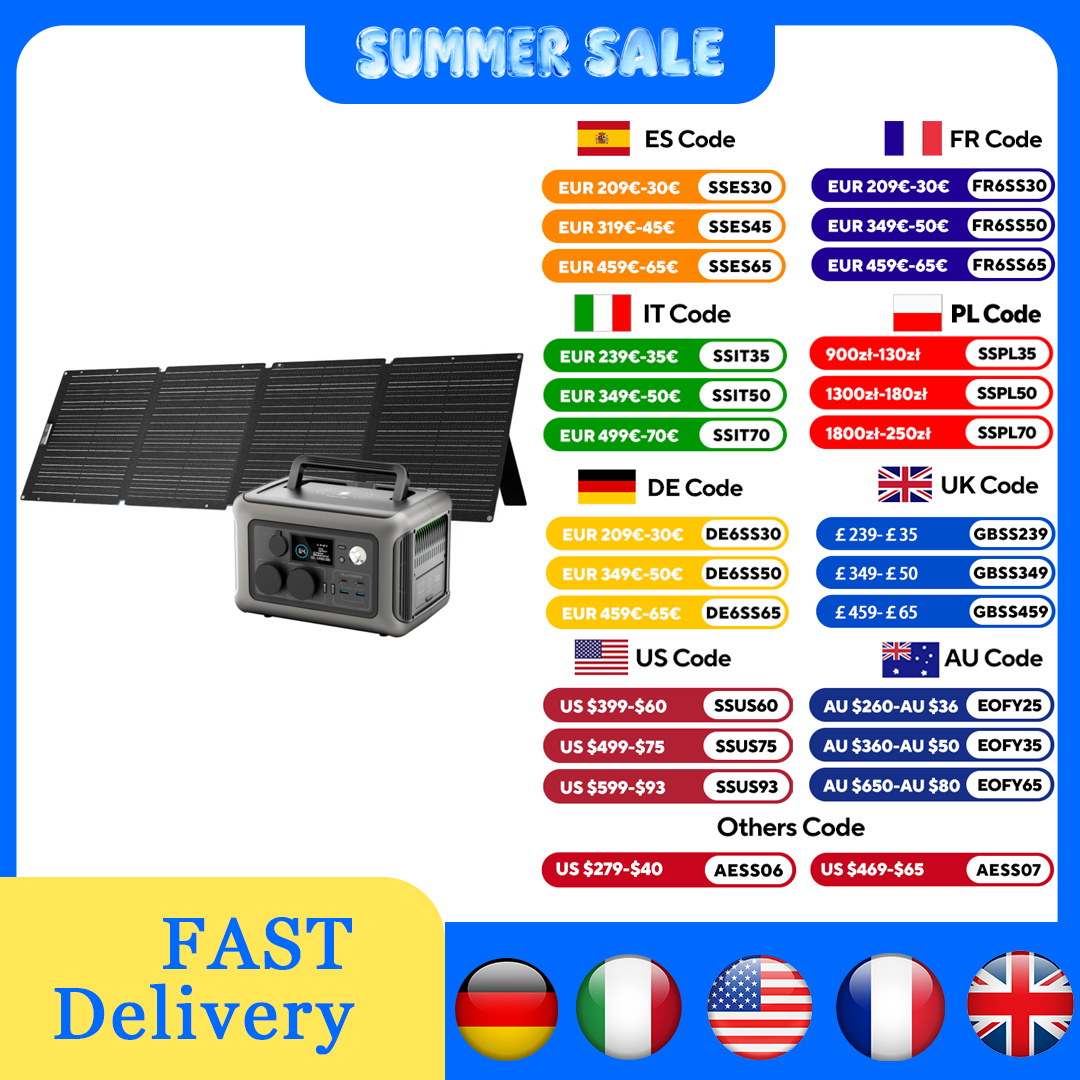 Solar Panel 200W - Stacja zasilania ALLPOWERS R600 299Wh 600W