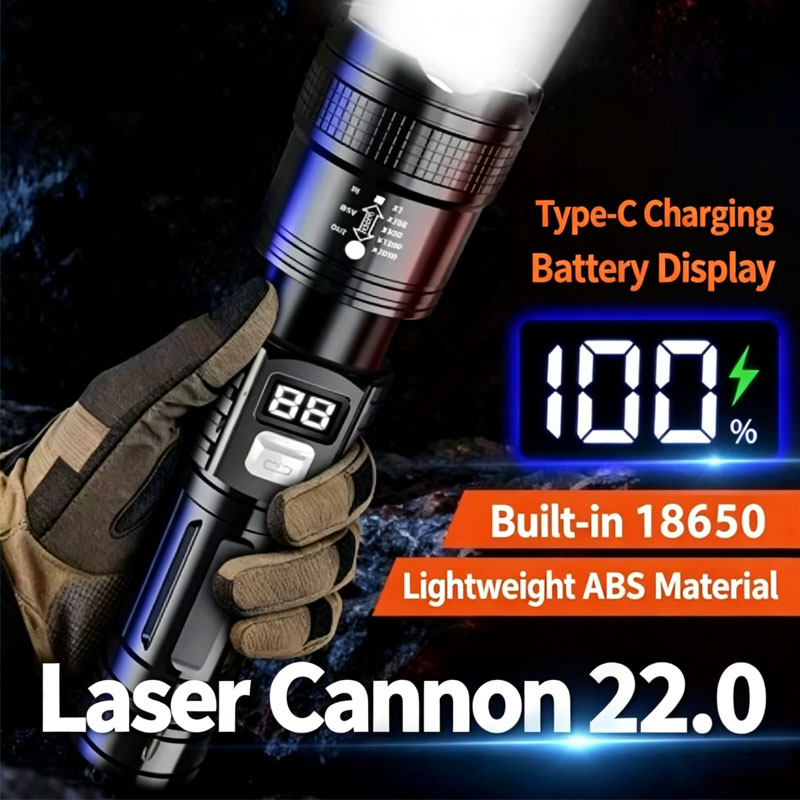 Energy Monitor Meter - Taktyczna latarka laserowa z funkcją zoomu,